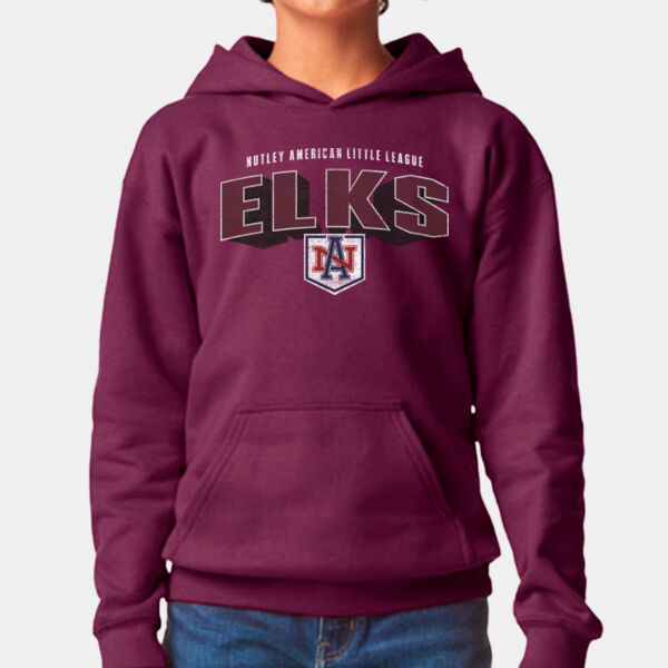 Elks - Customizable Softstyle® Youth Midweight Hooded Sweatshirt Thumbnail