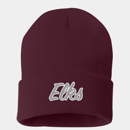 Elks - 12" Solid Cuffed Beanie Thumbnail