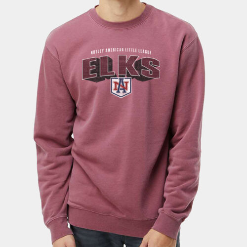 Elks - Unisex Midweight Pigment-Dyed Crewneck Sweatshirt Thumbnail